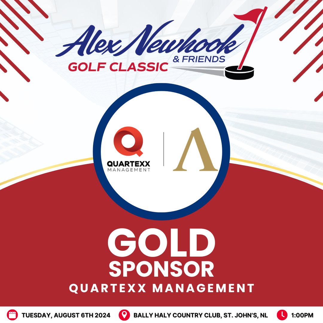 Alex Newhook Golf Classic (@angolfclassic) on Twitter photo Alex Newhook & Friends Golf Classic is proud to announce Quartexx Management as its Gold Sponsor for the inaugural event happening Tuesday, August 6th 2024!
<a href="/QuartexxHockey/">Quartexx Hockey</a> <a href="/AlexNewhook_/">Alex Newhook</a> Alex Newhook & Friends Golf Classic is proud to announce Quartexx Management as its Gold Sponsor for the inaugural event happening Tuesday, August 6th 2024!
<a href="/QuartexxHockey/">Quartexx Hockey</a> <a href="/AlexNewhook_/">Alex Newhook</a>