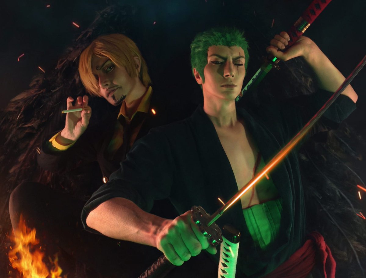 _Stingray6_'s tweet photo. The two wings of the Pirate King  ⚔️🚬
ph &amp; ed @shinkishoy 

#onepiece #zosan https://t.co/7JOestImgo