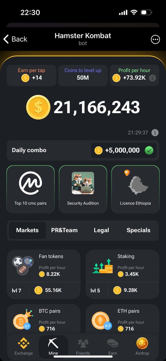 todays code let’s do it t.me/hAmster_kombat…