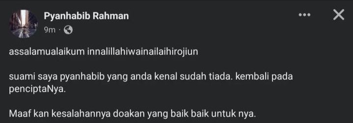 Selamat pulang ke negara abadi Bang Pyan. Al-Fatihah