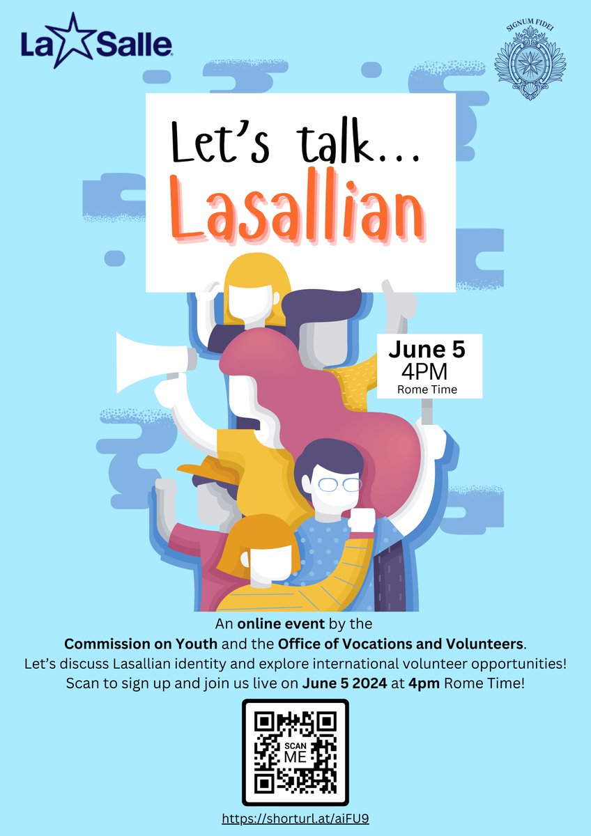 🌎 Join young Lasallians from across the world tomorrow, June 5, at 10 a.m. ET for a discussion on Lasallian identity and international volunteering opportunities. Register for the virtual <a href="/lasalleorg/">La Salle Global</a> event at shorturl.at/aiFU9