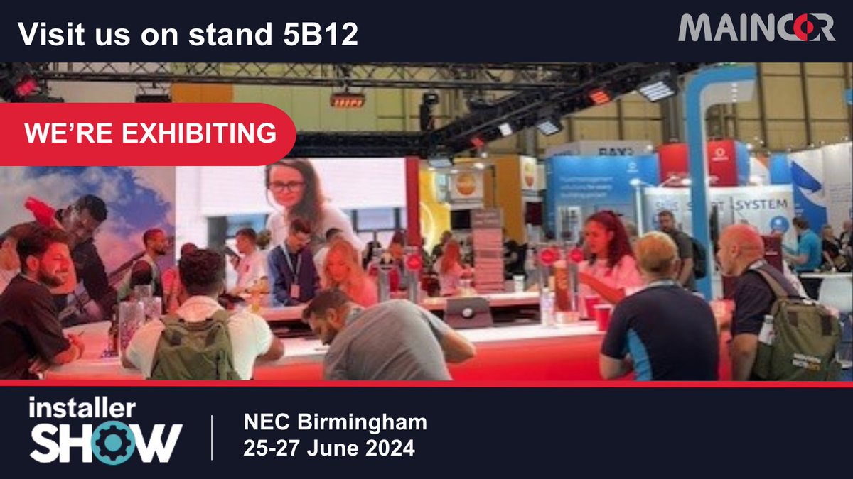 We’re exhibiting at #InstallerShow2024

Come down to meet our team, trial our #MAINPRESS products and test your strength with our #MainpressGripChallenge💪

We’ll be at stand 5B12 and can’t wait to meet you!

Entry is FREE but make sure you register at  installershow.com