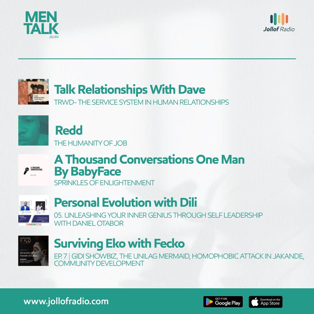 myjollofradio's tweet photo. Playlist of the week on 🔥✨ Listen to these and thank us later😉
What’s the best podcast content you’ve ever listened to?
Jollof Radio is the best ever, and that's on periodt!😎
https://t.co/tojkbN5HvP
#mentalk #menpodcast https://t.co/8shjtnN8SM