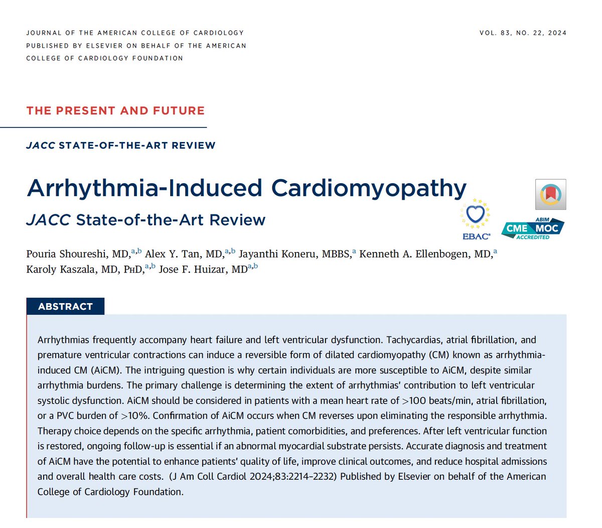 LAHRSonline1's tweet image. Cardiomiopatía inducida por arritmias ⚡️

-Taquicardia, FA y extrasístoles ventriculares→AiCM
-Importante comprender su fisiopatología
-#ECGfirst y #WhyCMR →claves para el Dx
-Causas reversibles e irreversibles
-Score riesgo ABC-VT para AiCM

jacc.org/doi/10.1016/j.…