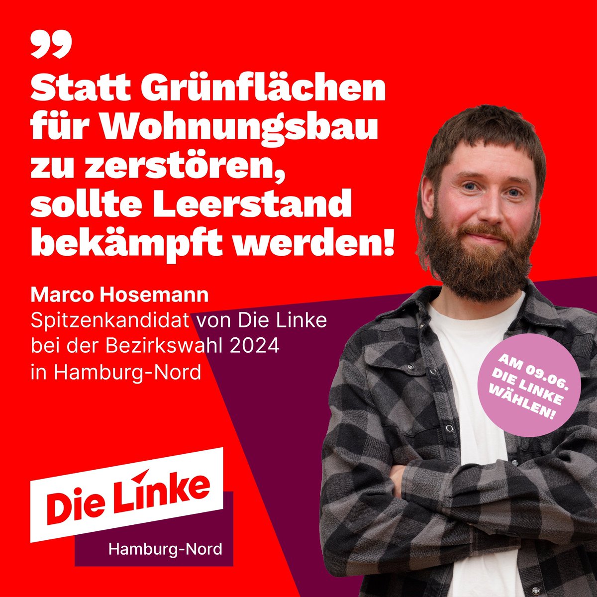 hosemann_hh's tweet photo. Im Bezirk #HamburgNord sind über 400 leerstehende Wohneinheiten gemeldet. Die Dunkelziffer dürfte weit höher sein. Hinzu kommen zahlreiche leerstehende Bürogebäude und brachliegende Grundstücke. 

Mit @linksaktiv_HHN haben wir ein paar dieser Leerstände mit Plakaten im Stadtbild sichtbar und darauf aufmerksam gemacht, dass das @BezirksamtN etwas dagegen tun kann.

Aber statt den Leerstand zu bekämpfen und unseren Bezirk nachhaltig zu entwickeln, wollen Grüne und SPD lieber Grünflächen im @Diekmoor in #Langenhorn und am Goldbekufer in #Winterhude zerstören und mit Wohnungen bebauen. 

Ich möchte gegen Leerstand und Grünfraß in der Bezirksversammlung kämpfen und freue mich, wenn Du mir bei der #Bezirkswahl2024 dafür deine Stimmen gibst. 

#Hamburg #nurmitlinks