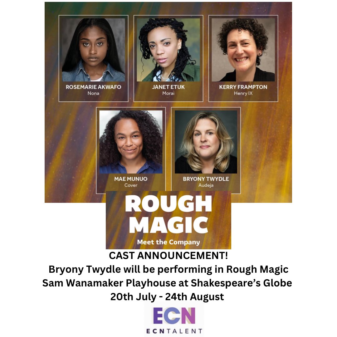 ECN Talent (@ecntalent) on Twitter photo CAST ANNOUNCEMENT! <a href="/BryonyTwydle/">Bryony Twydle</a> joins the cast of Rough Magic at <a href="/The_Globe/">Shakespeare’s Globe</a> performing 20th July - 24th August! CAST ANNOUNCEMENT! <a href="/BryonyTwydle/">Bryony Twydle</a> joins the cast of Rough Magic at <a href="/The_Globe/">Shakespeare’s Globe</a> performing 20th July - 24th August!
