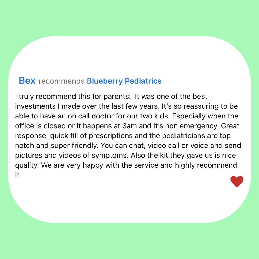 Our recommendations never get old! Have you ever done a deep dive through our facebook comments? 🫐 Thank you to everyone who has been with us and lets people know! 

#recommended #parentlife #healthykids #pediatrics