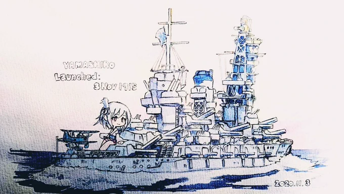 ちょいちょい再掲してる気がするけど、ななめ後ろから見た山城のシルエットがとても好き。 