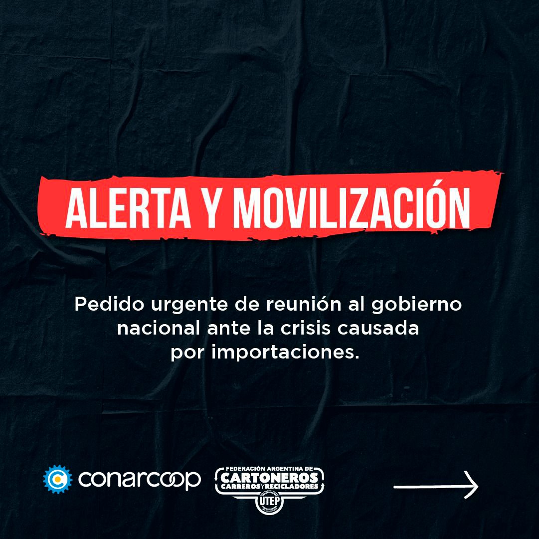 conarcoop's tweet photo. Desde la Confederación y #FACCYR solicitamos una reunión de forma urgente para tratar la problemática que afecta directamente al sector de la gestión de residuos por la importación de basura y celulosa. https://t.co/fbT5qpq5B5