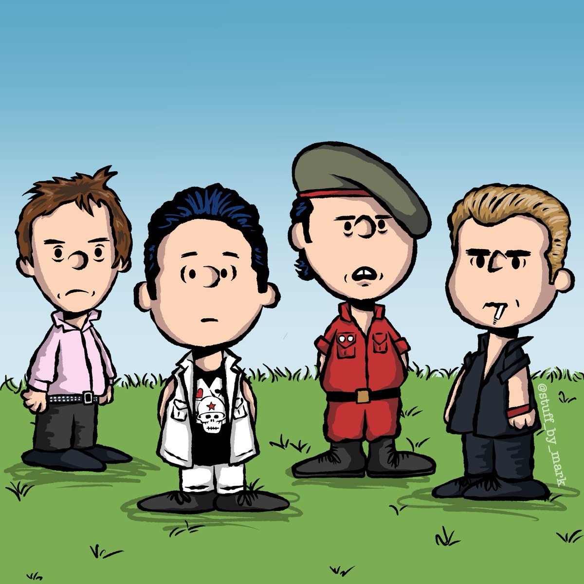 The_Ren1981's tweet image. Bands as Peanuts characters. It’s been a couple of years since I drew one of these, might do some more sometime soon.