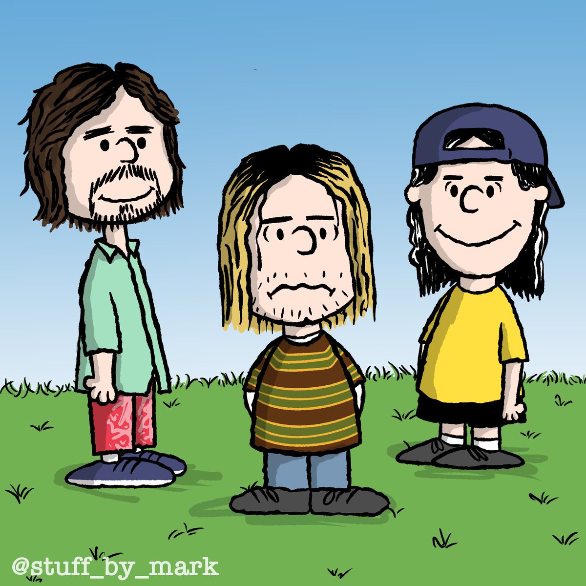 The_Ren1981's tweet image. Bands as Peanuts characters. It’s been a couple of years since I drew one of these, might do some more sometime soon.