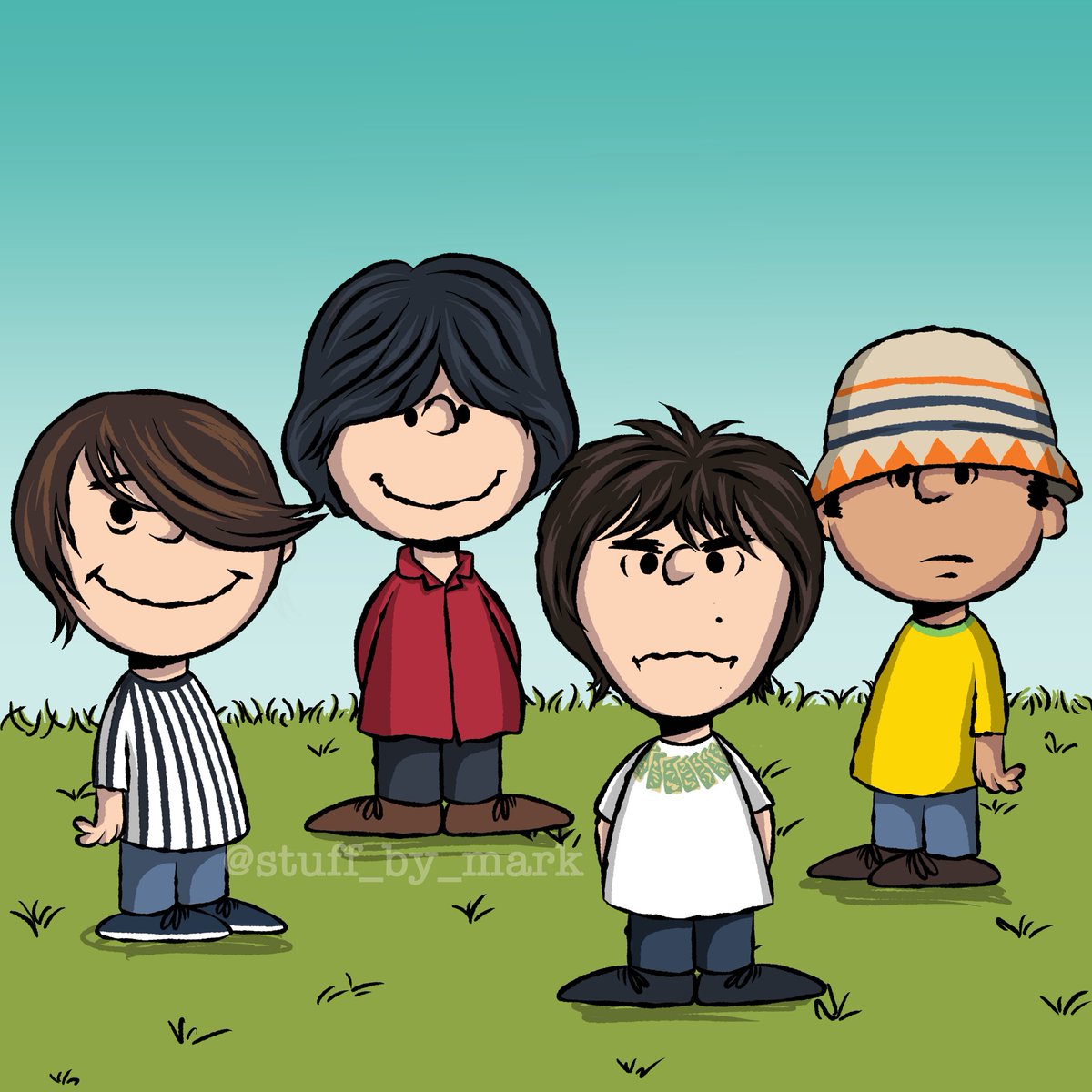 The_Ren1981's tweet image. Bands as Peanuts characters. It’s been a couple of years since I drew one of these, might do some more sometime soon.