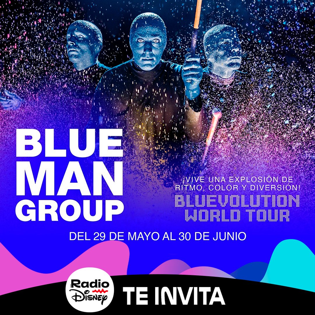 RadioDisneyMX's tweet image. El #BluevolutionWorldTour de @bluemangroup llegó a México y queremos que seas parte 🔵

Sigue la dinámica en nuestro instagram o facebook y participa por tus accesos 🎟️

#RadioDisneyCDMX