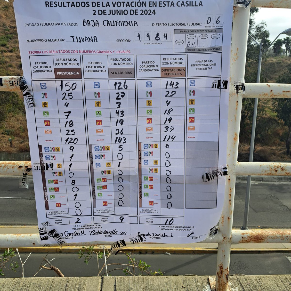 ClauSuare's tweet photo. Ahora de Tijuana: Más sábanas. Difundamos y compartamos. #FraudeElectoral #Contemos #VotoXVoto https://t.co/6HChTHyPYH