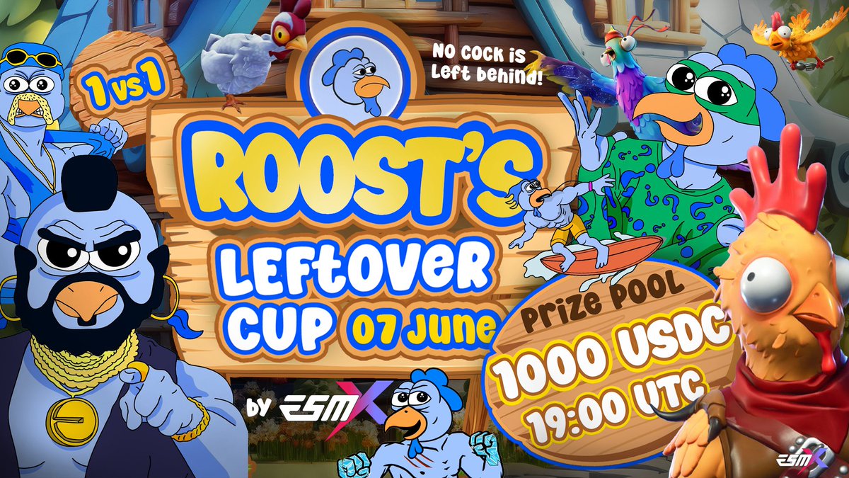 🐔 ROOST'S LEFTOVER CUP 🐔

These cocks missed the top ladder spots...

...but it doesn't mean they're left behind! 🫡

16 wannabe champions going head-to-head in 1v1. 

📺 Friday night. Live stream. Here on X.