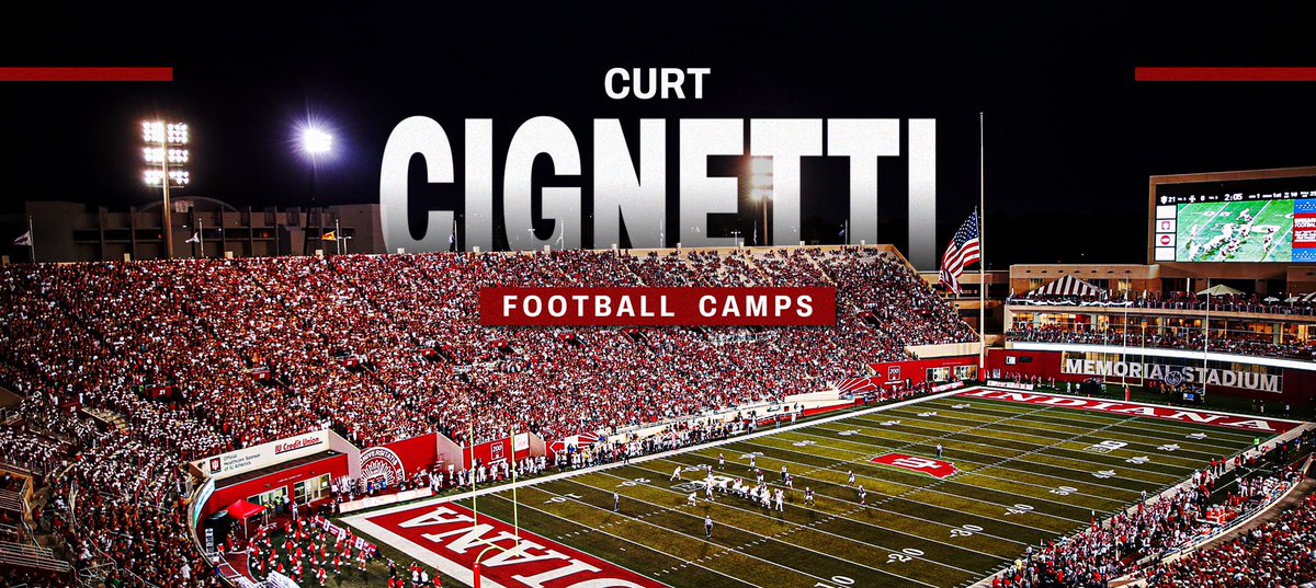 Logannperrault's tweet photo. I will be attending the Indiana university camp - Curt Cignetti today. Looking forward to working with qb coach @CoachTSunseri @IndianaUniv @GridironCamp https://t.co/ApNdnpxSwD