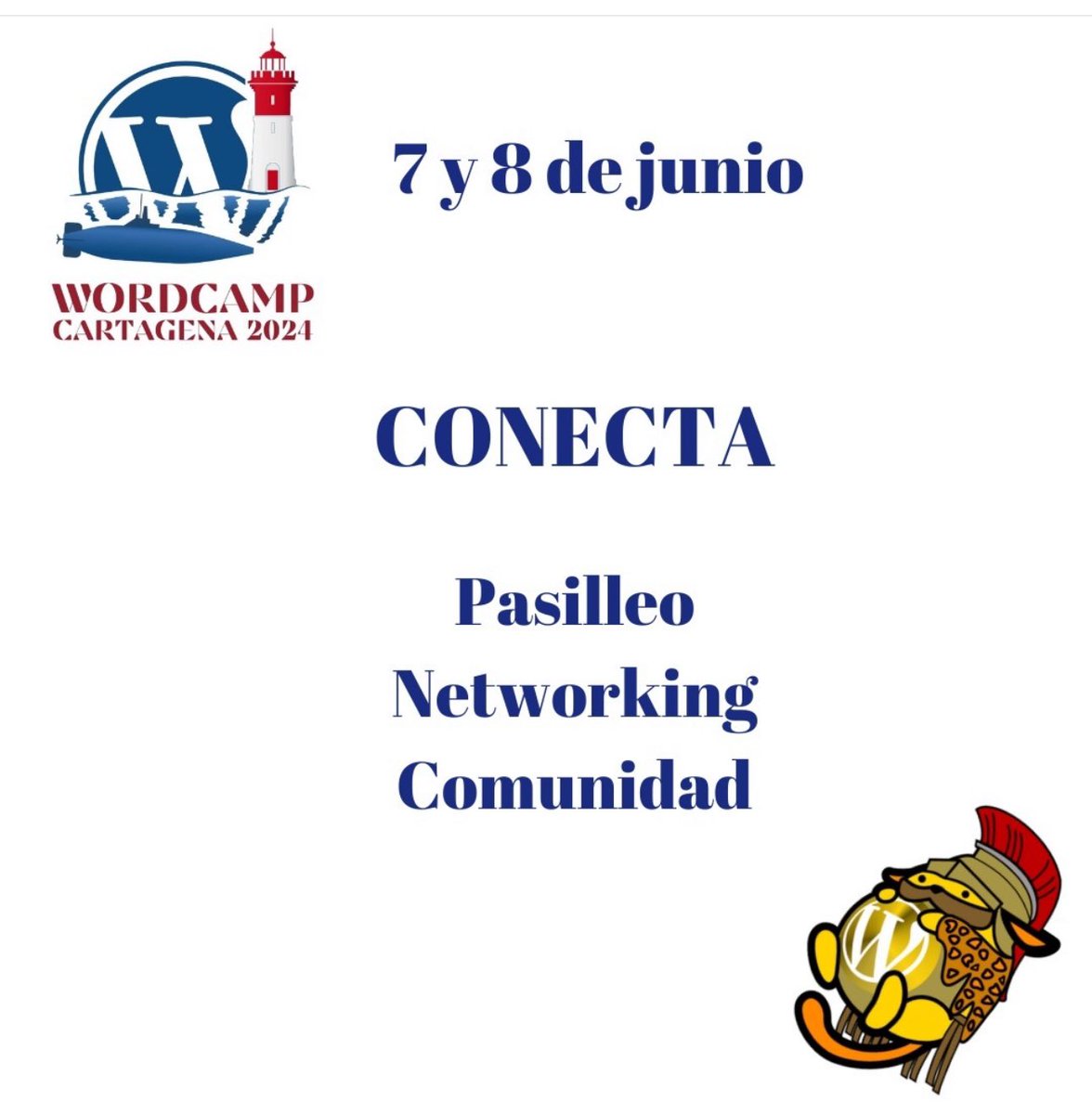 Te proponemos un plan diferente para este fin de semana en #Cartagena.

Conecta con los ponentes, voluntario y asistentes a la #WCCT24
Haz pasillo y habla sobre temas interesantes
Consigue nuevos contactos y quien sabe si nuevos clientes
