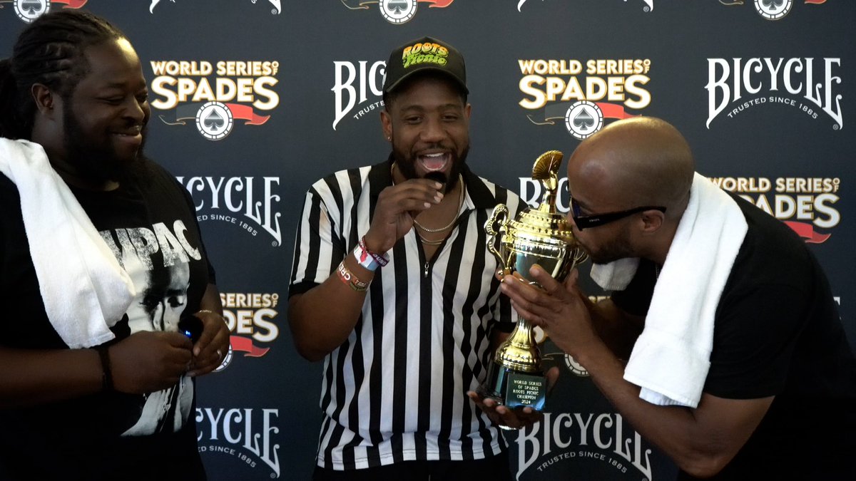 wsofspadesshow's tweet photo. Want to send a huge shout out and congrats to our 2024 World Series of Spades Roots Picnic Tournament Winners.

Gerow Animals.

Chad Upson &amp; Junslugger. https://t.co/Trz2g6csoB