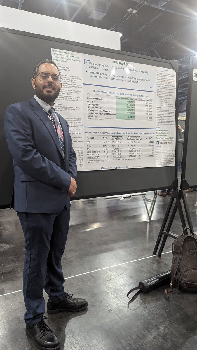 Matheus Araújo (@matheusldaraujo) on Twitter photo Check NOW at SLEEP24 our work on how antidepressants are associated with RSWAs (poster 291)
#SLEEP <a href="/NancyFoldvaryDO/">Nancy Foldvary-Schaefer, DO, MS</a> <a href="/ChrisMouchati/">Christian Mouchati</a> Check NOW at SLEEP24 our work on how antidepressants are associated with RSWAs (poster 291)
#SLEEP <a href="/NancyFoldvaryDO/">Nancy Foldvary-Schaefer, DO, MS</a> <a href="/ChrisMouchati/">Christian Mouchati</a>