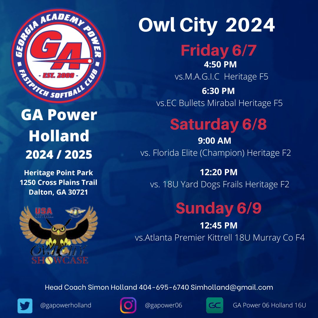 gapowerholland's tweet photo. Excited to get the summer showcase season started. We have some really talented 2025s on our roster who would love to play in front of you coaches this weekend. https://t.co/M0VvDMjjWN