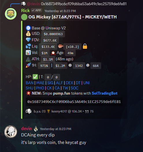 DigiWorldd's tweet photo. Did you catch $MICKEY ? 

$677K -> $3.7M 🪩 https://t.co/LMKJipQkZ2