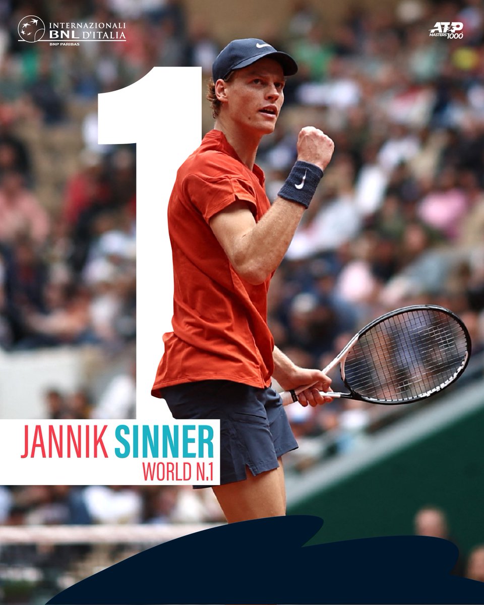 InteBNLdItalia's tweet photo. Italy's got its first ever World. No 1 🇮🇹🥳  

Congrats Jannik! 👏

@janniksin https://t.co/xw8sJUqL49