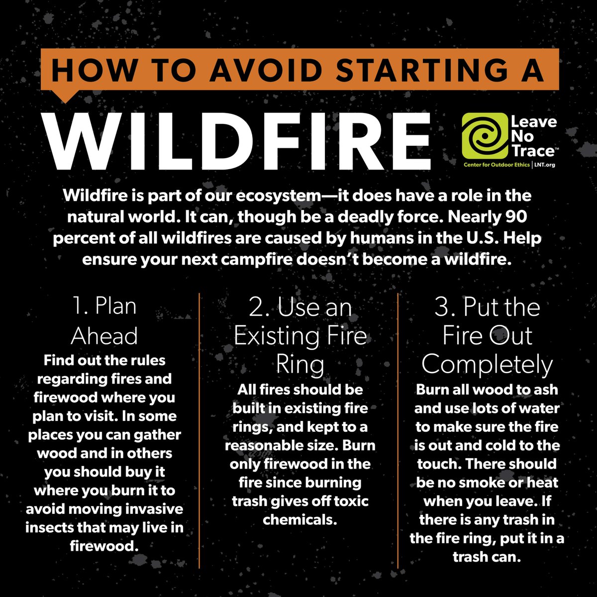 BLMFire's tweet photo. There's no better month than June, #GreatOutdoorsMonth, to enjoy #YourPublicLands. Follow these steps to @leavenotrace and help ensure your next campfire doesn't become a wildfire. A wildland firefighter will thank you!

More info on avoiding wildfires 👉https://t.co/pDOtDOaxOu https://t.co/aCNK0pjuXg