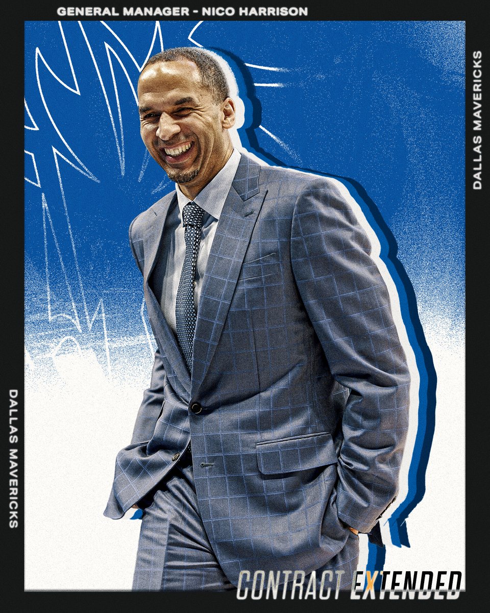 dallasmavs's tweet image. The future is bright ✨

We have signed General Manager Nico Harrison to a multi-year contract extension.

#MFFL