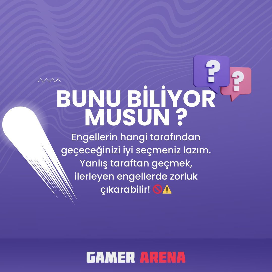 🎮🚀 Bunu Biliyor Musun? 🚀🎮

Engellerin hangi tarafından geçeceğinizi iyi seçmeniz lazım. Yanlış taraftan geçmek, ilerleyen engellerde zorluk çıkarabilir! 🚫⚠️

#GamerArena #MeydanOkuKazan #GAAPP #AeroDash #BunuBiliyorMusun #ChallengeAndEarn