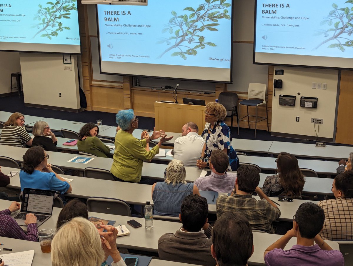 Prof. C. Vanessa White, OFS offered the plenary address last week for @CTSTheology at Regis University in Denver, titled "There is a Balm: Vulnerability, Challenge, and Hope." M. Shawn Copeland also offered an introductory blessing for Prof. White.