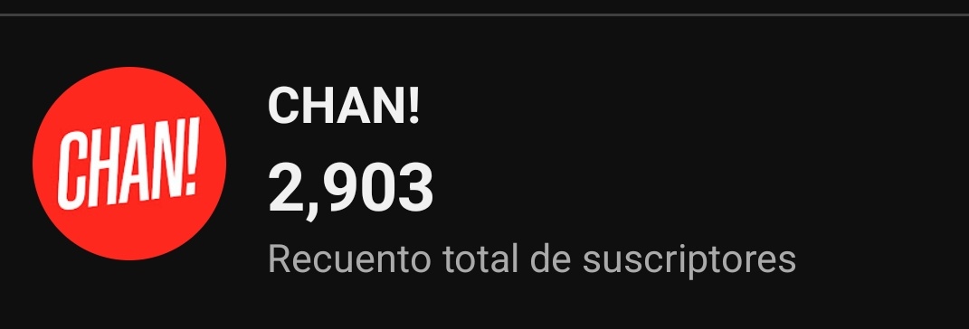 Es una NECESIDAD llegar a los 3000 suscriptores, miren lo cerquita que estamos 🥹🥹

Es gratis y lo pueden hacer aquí: youtube.com/@chancine?si=b…

💘💘💘