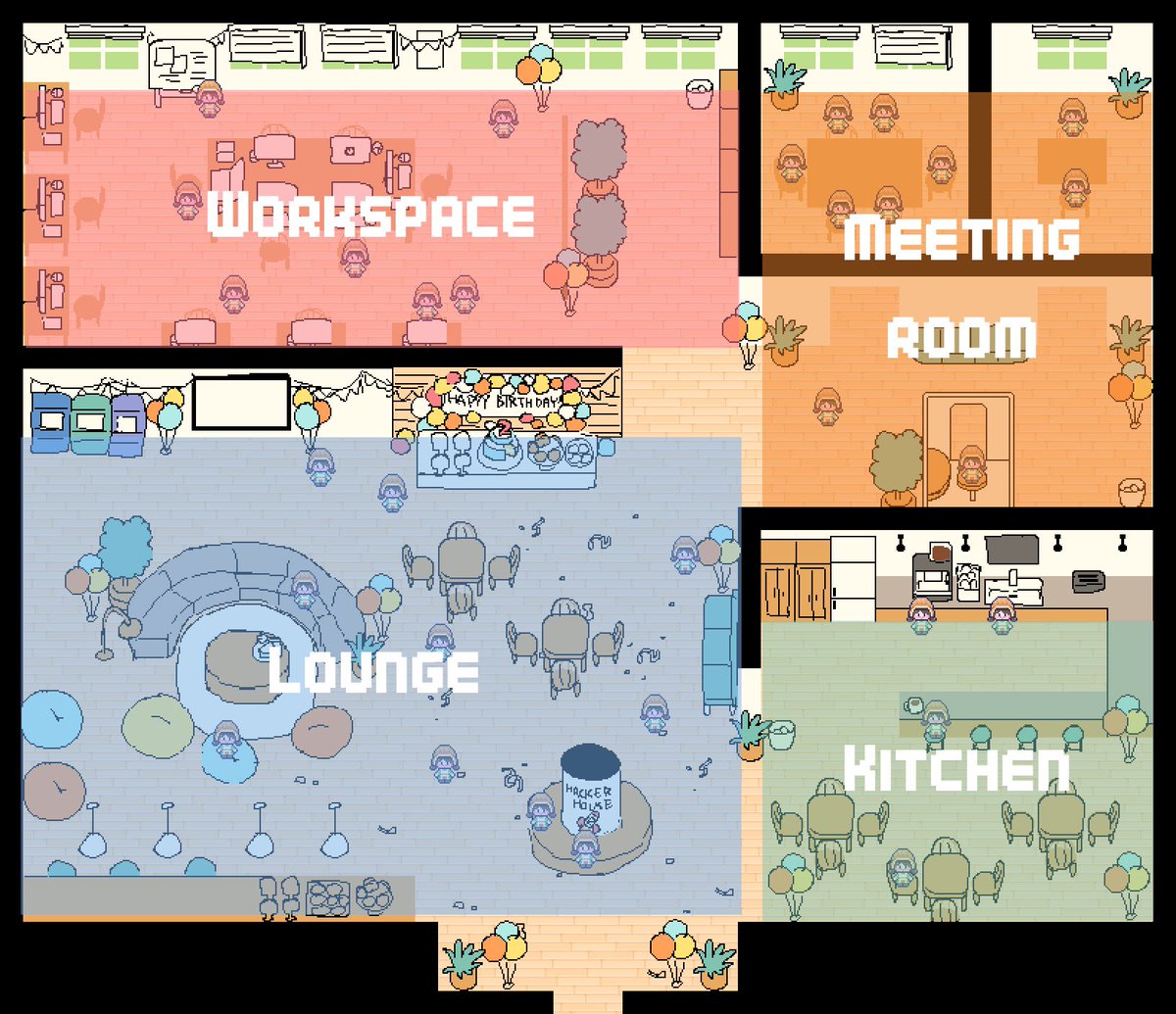 sneak peek of our new hacker house. grand opening this thursday! 😍 <a href="/minisunnyworld/">써니 : Sunny☀️🪐</a>