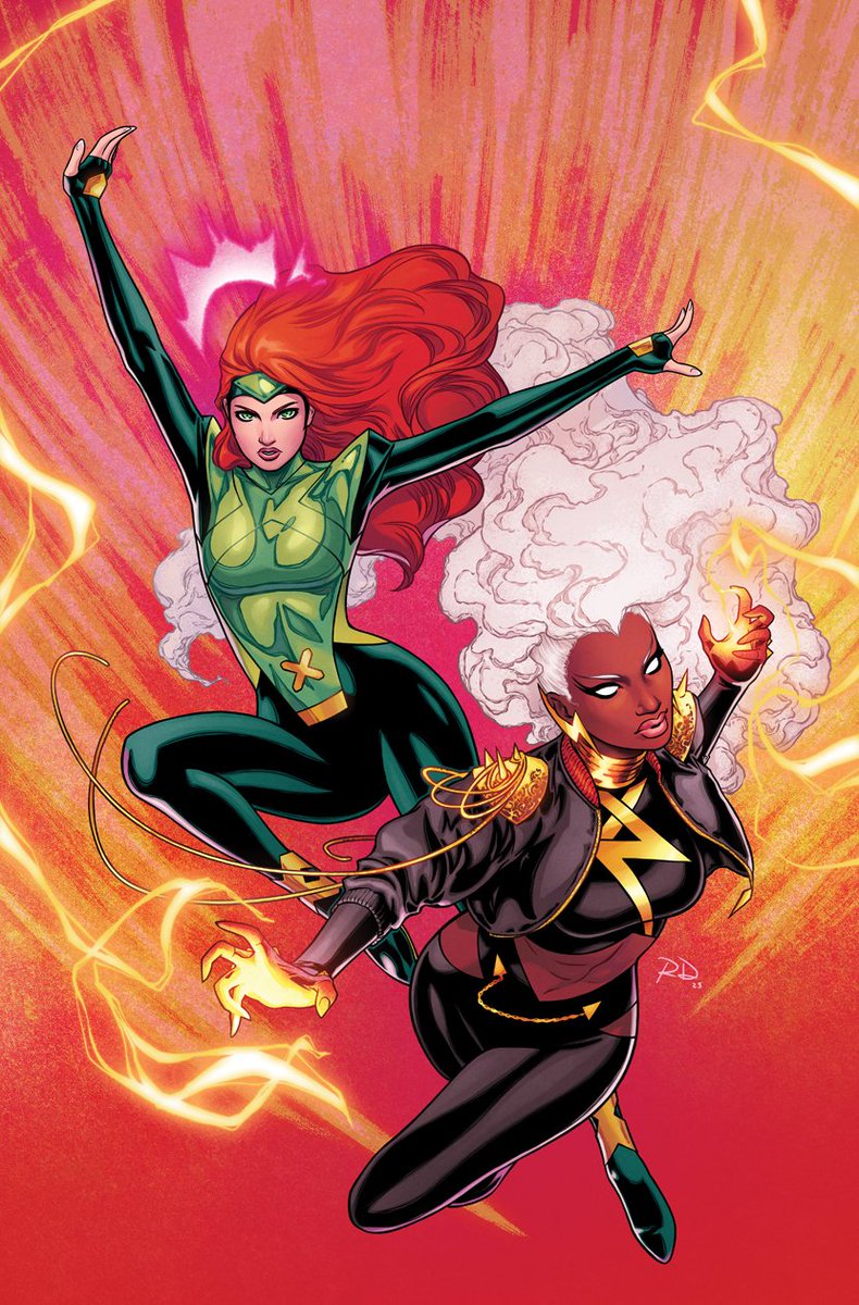 With the Krakoa era ending, I wanted to thank you all for the love these past few years. Drawing/designing the X-Men has been a nearly lifelong dream of mine — thanks for supporting it/me!

FALL OF THE HOUSE OF X #1 cover
Drawn/colored by me ft. my designs for Jean Grey and Storm