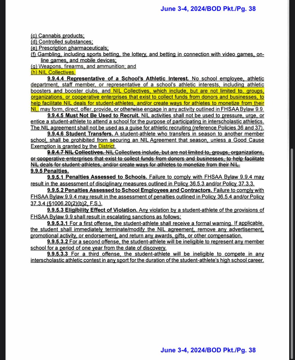 GeoMilian's tweet photo. 🚨IT’S OFFICIAL🚨: 

High school athletes in the state of Florida will now be able to legally sign NIL deals starting in the 2024–2025 academic year without forfeiting eligibility. https://t.co/bDtmvDqm2i