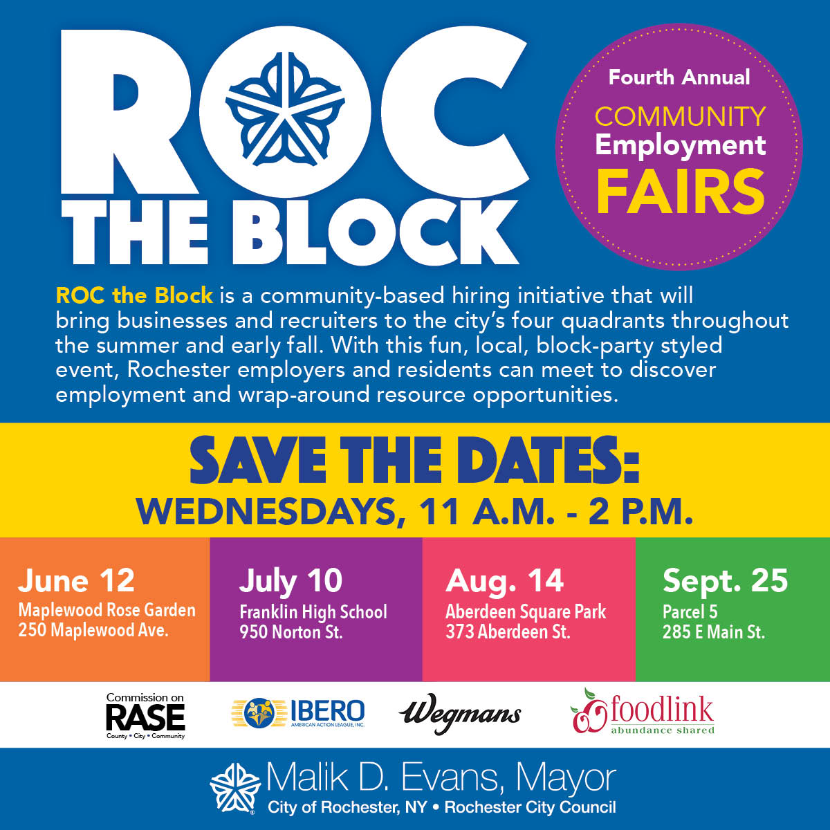 To join us as a vendor please email Roctheblock@cityofrochester.gov. This project is being supported, in whole or in part, by federal award number 21SLFRP0181 awarded to City of Rochester, NY by the U.S. Department of the Treasury.

Questions? Shawn.Futch@cityofrochester.gov