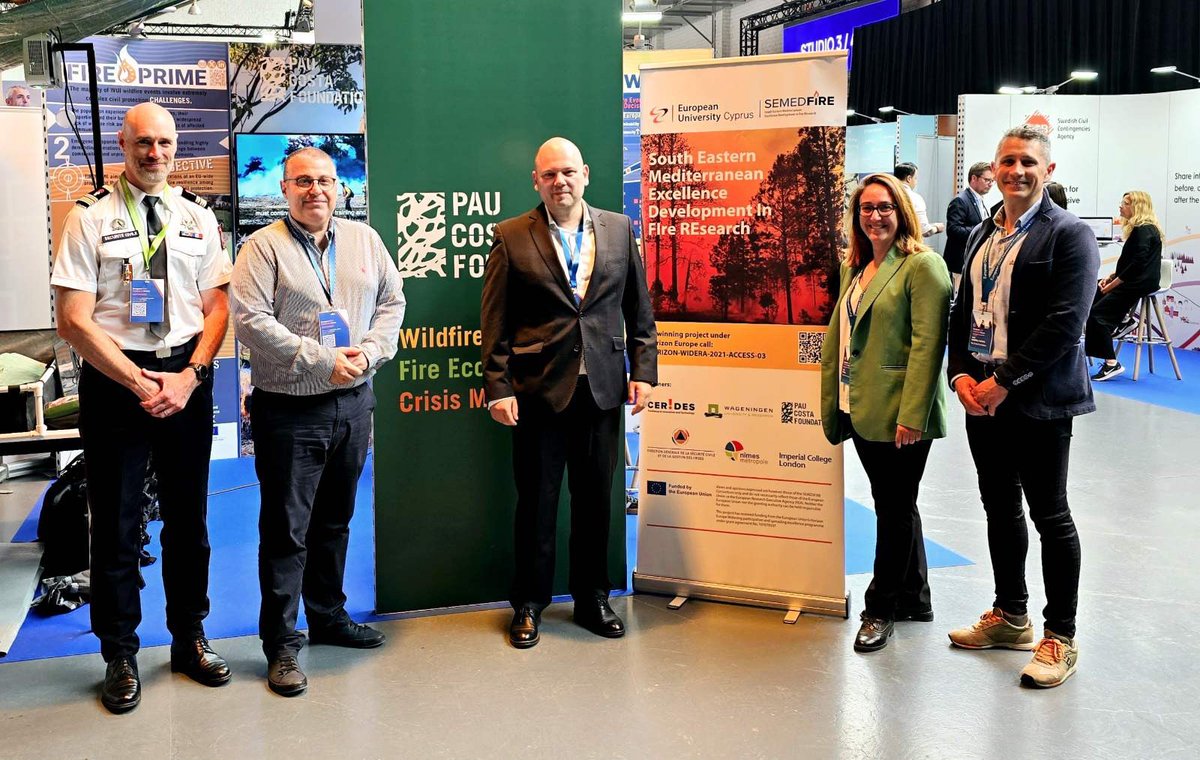 CoE_CERIDES's tweet photo. Today and tomorrow we are in #Brussels to promote @semedfire to #CPF2024. Grateful to our colleagues from @ImperialHazelab @WUR @NimesMetropole @SecCivileFrance &amp; @PauCostaF supporting us to become a regional hub of 🔥science https://t.co/k6qWd7hc1P