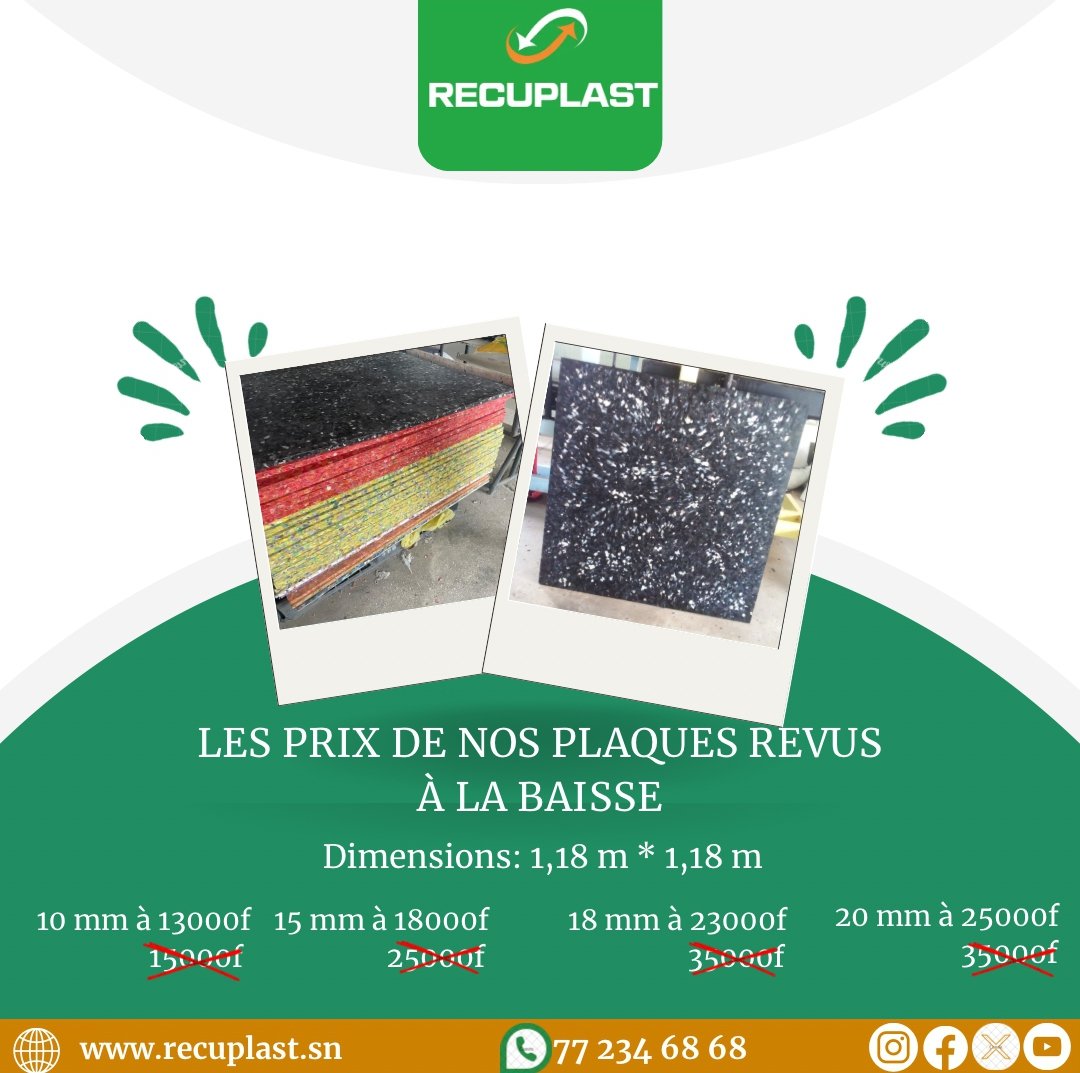 Recuplast1's tweet photo. Nos plaques réduites pour la journée portes ouvertes de demain.
Profitez de la promo et rendez-vous demain à 11h00 au niveau de l'Ecoboutik by recuplast
#durabilite #engagement #environnement #proplast #sauvonslaplanete #EconomieCirculaire #planeteverte #recyclage https://t.co/M8zVaQeWG6
