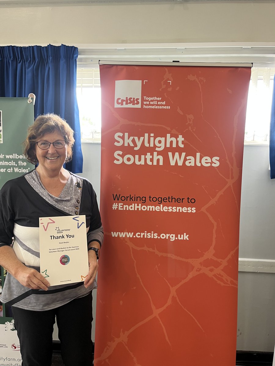Our Activities Assistant Volunteer, Hazle, shared how volunteering has impacted her at <a href="/SwanseaCVS/">SwanseaCVS 🧡</a>' #VolunteersWeek event today: 
“I consider it a real privilege to be able to join a community of people working together to end homelessness one person at a time.” ♥️
<a href="/HSofWestGlam/">Melanie James</a>