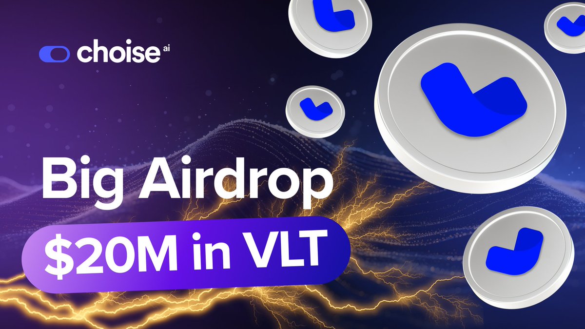 🚨 Choise.ai Airdrop Alert! 🚨

1/ We're thrilled to announce a $20M VLT airdrop exclusively for CHO holders and stakers 🥳
