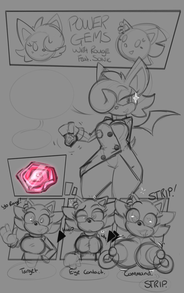 BlueberryGriz's tweet photo. And a little preview of a comic coming involving Rouge and C. Sonic and the wonders of the powered gemstones of their world starting with the CONTROL AGATE. https://t.co/vbdSTG5YNc