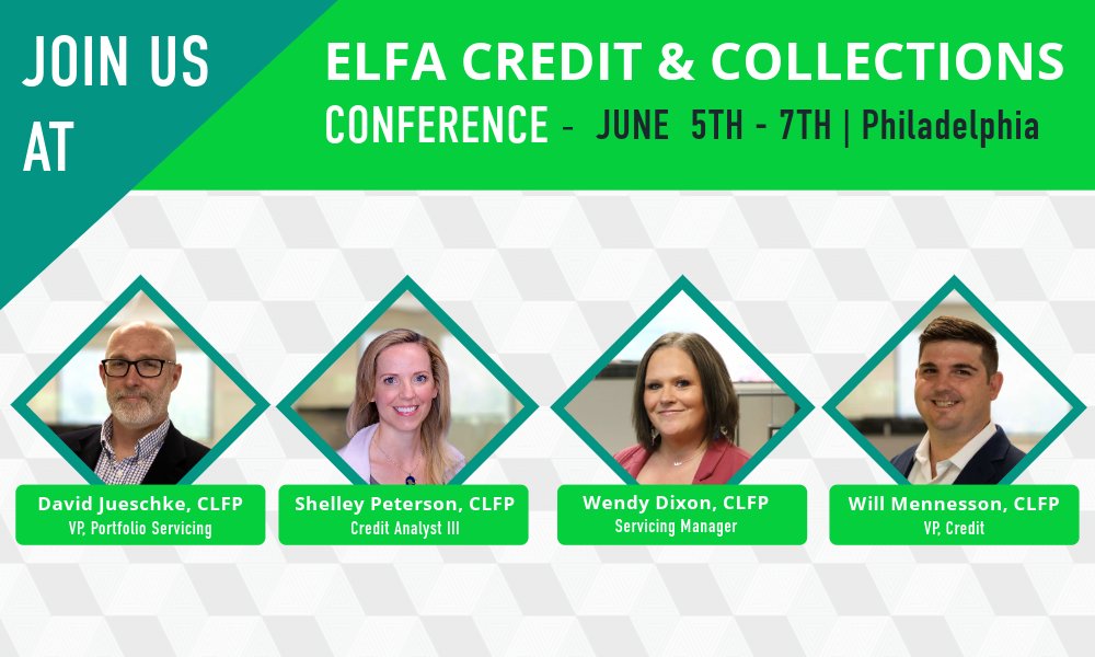 APFinancing's tweet image. The AP team will be attending the ELFA Credit and Collections Management Conference in Philadelphia from June 5th-7th. If you are attending we would love to connect!

#creditandcollections #collectionsmanagement #ELFAconference #apfinance #Equipmentfinance