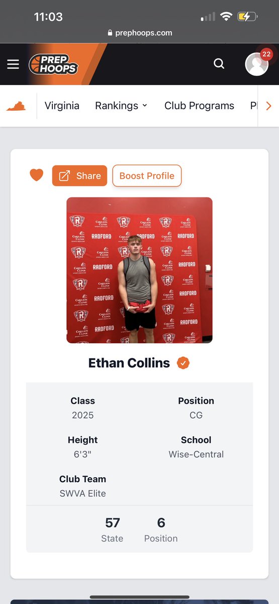 Ethan_Collins15's tweet photo. Thanks for the rank @PrepHoops. #6 CG in the state. @tighcompton @UPIKECoachSid @CoachBStinson @BlakeMellinger @PrepHoopsVA @NorfolkKnights @BigShotsGlobal @CoachJ_Miller1 @jwherron10 https://t.co/Y9sCZ6rIgY
