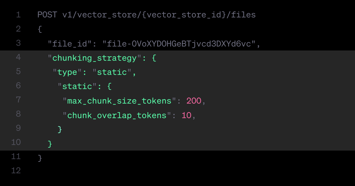 Chunk Api You can now customize how your files are chunked and change the number ...