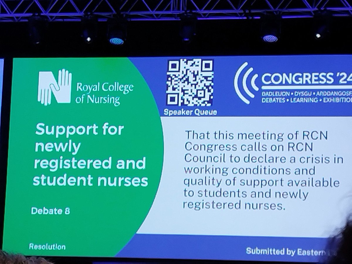 #RCN24 debate on support for newly registered and student nurses