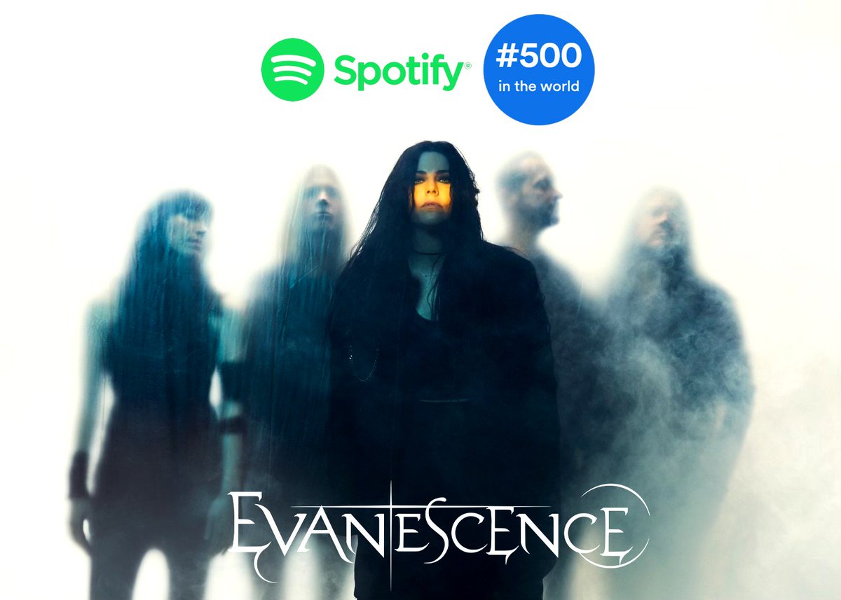 GamesOfEV's tweet photo. NEWS | @Evanescence reached almost 16 MILLION monthly listeners on @Spotify and becomes, once again, one of the most listened artists in the world in 500th place! 🤟🏻🎉 #Evanescence https://t.co/ImigWjjmR4
