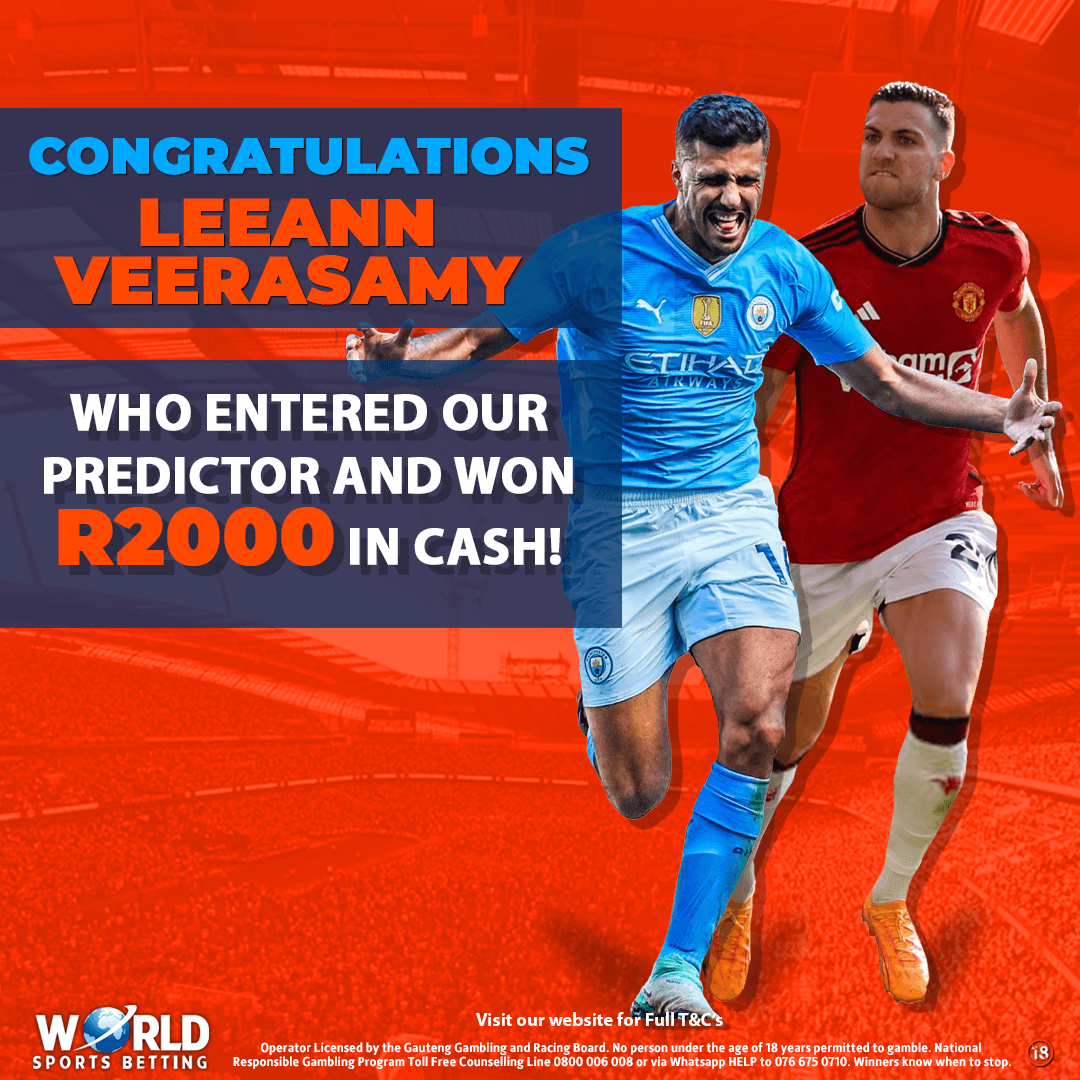 WorldSportsBet's tweet photo. #Predictor! πβ½π
And the winner is...
CONGRATS to Leeann Veerasamy who correctly predicted the score in the #MANCITY vs #MANUNITED FA Cup Final Game and won R2000 in CASH!
Thank you to everyone who entered!
#WinningWithWSB #BetWithTheBest #PeoplesBookie https://t.co/HOlK4KRPUL