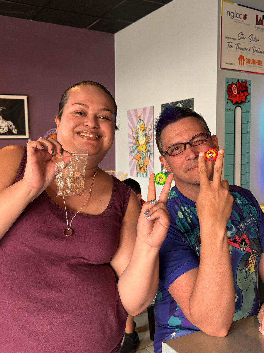 HoustonGaymers's tweet photo. Congratulations to the winners of our dice giveaway yesterday at Handhelds Connect! 🥰 https://t.co/Vv2F2qpHhY