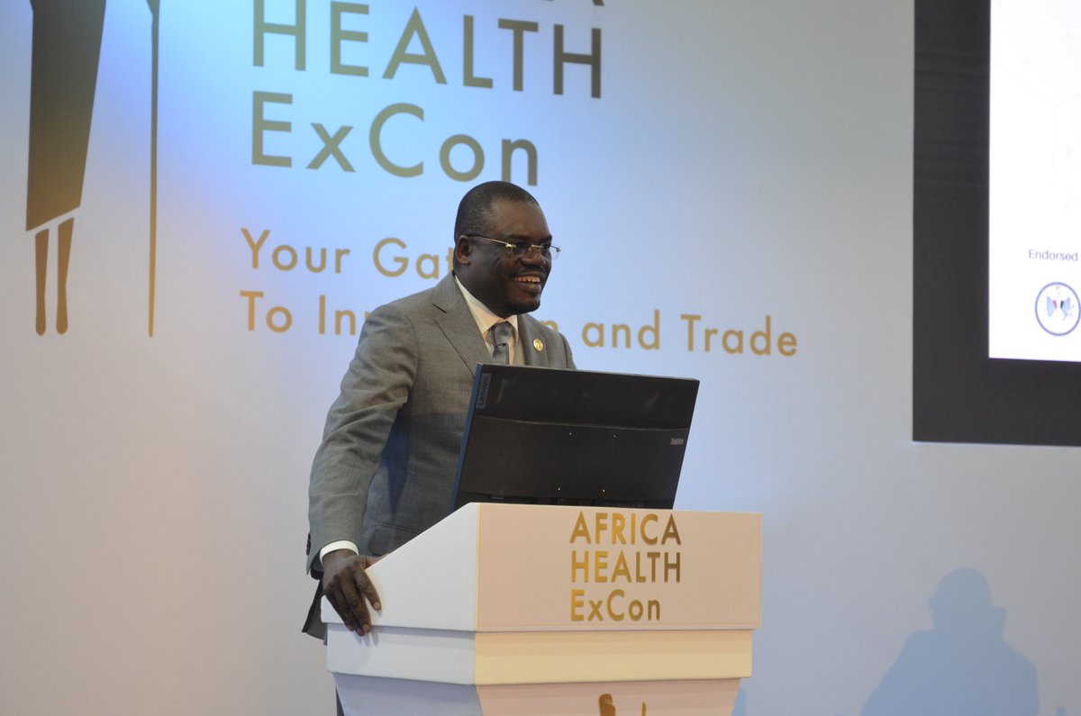 Dr_JeanKaseya's tweet photo. Under the Public Health track of the ongoing #AfricaHealthExCon2024, I joined a high-level ministerial panel this morning, along with the regional representative of #WHOEMRO to discuss operationalizing the #NewPublicHealthOrder: Where are we and how to move forward? I outlined the key pillars of this strategic vision for the continent’s health security and emphasized the critical role each member state must play in strengthening public health institutions and skilled #workforce for the health sector.