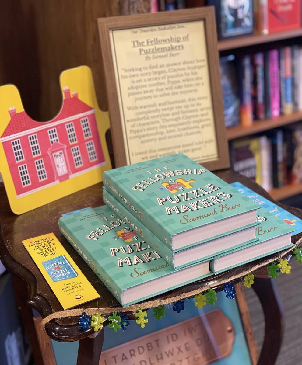 samuelburr's tweet photo. LOVE seeing the displays booksellers are creating for my #Puzzlemakers. Like this, from the brilliant team at @WstoneTenterden https://t.co/pXbOsNYh6f