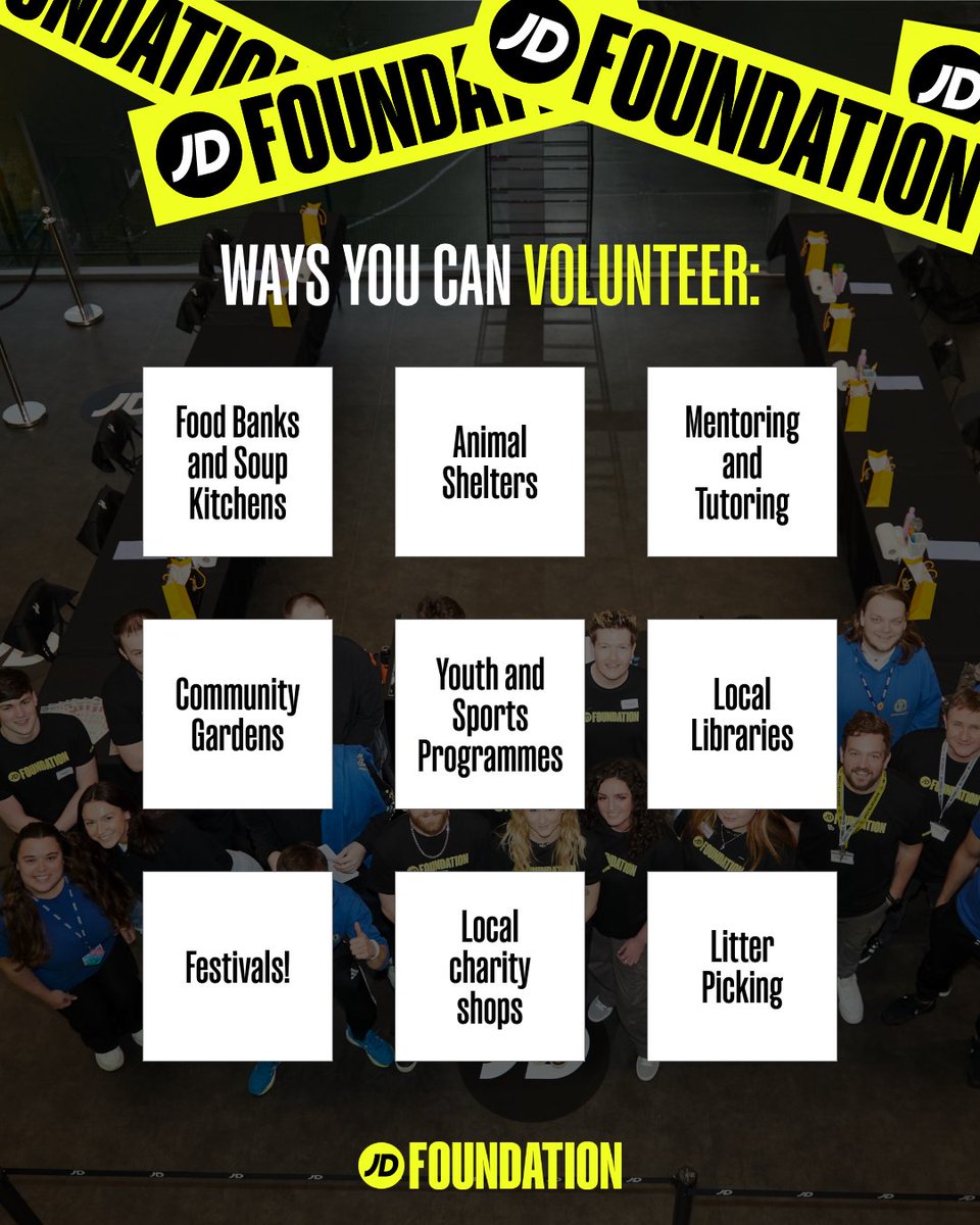 Volunteers’ Week 2024 🙌

Looking to make a difference in your local community? 

Whether you have a few hours to spare or want to commit long-term, every bit helps. ✅

#JDFoundation #VolunteersWeek #JDCommunity
